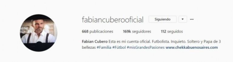 Nicole Neumann cambió el nombre en su Instagram… ¡y mirá qué hizo Fabián Cubero en el suyo!