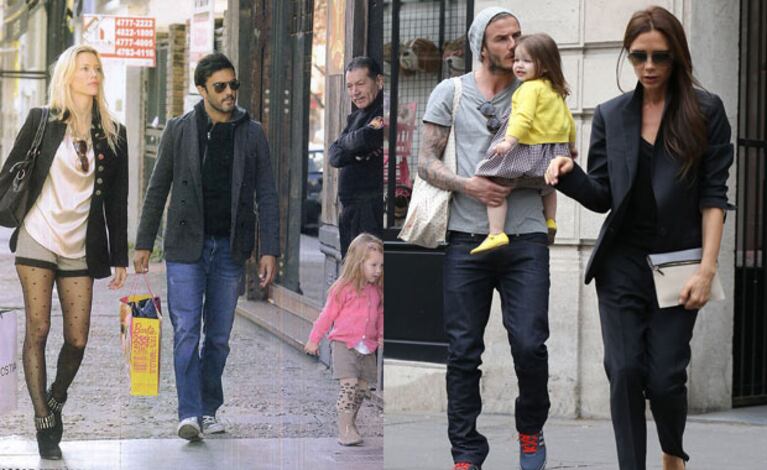 Nicole Neumann, de paseo, a lo Beckham, en Palermo (Fotos: Pronto y Web).