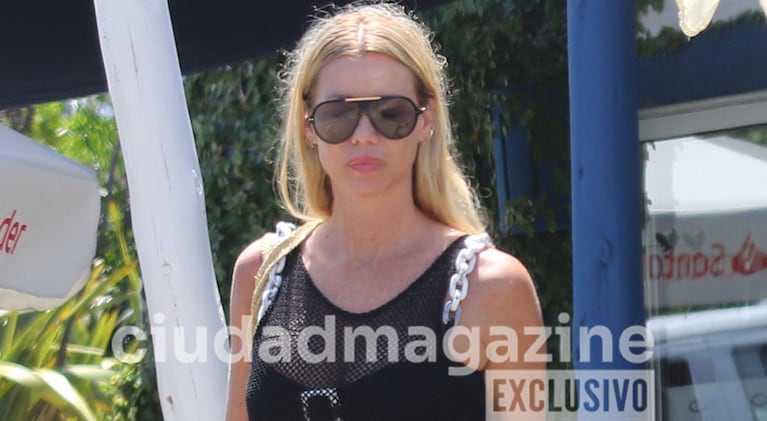 Nicole Neumann en un almuerzo en Punta del Este (Foto: RS Fotos).
