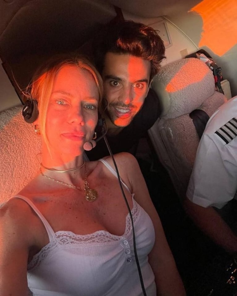 Nicole Neumann enfrentó su fobia a volar acompañada por su novio: "En las nubes; la felicidad está al otro lado de tus miedos"