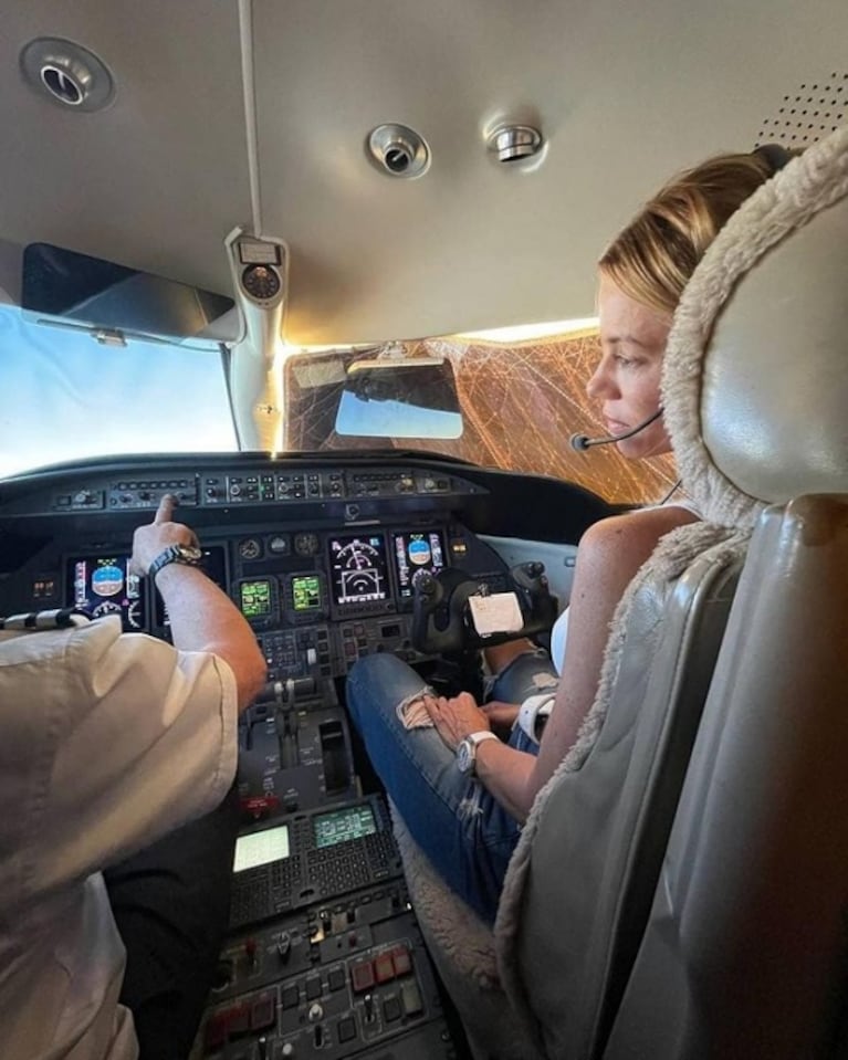 Nicole Neumann enfrentó su fobia a volar acompañada por su novio: "En las nubes; la felicidad está al otro lado de tus miedos"
