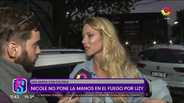 Nicole Neumann habló en Puro Show de Lizy Tagliani (Foto: captura de eltrece).