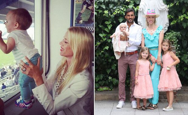 Nicole Neumann llevó por primera vez a su hija Sienna a ver su papá en la cancha (Foto: Instagram y Ciudad.com)