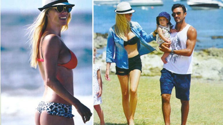Nicole Neumann lució sus voluptuosas curvas en Punta del Este: sus vacaciones en familia (Foto: ¡Hola! Argentina)
