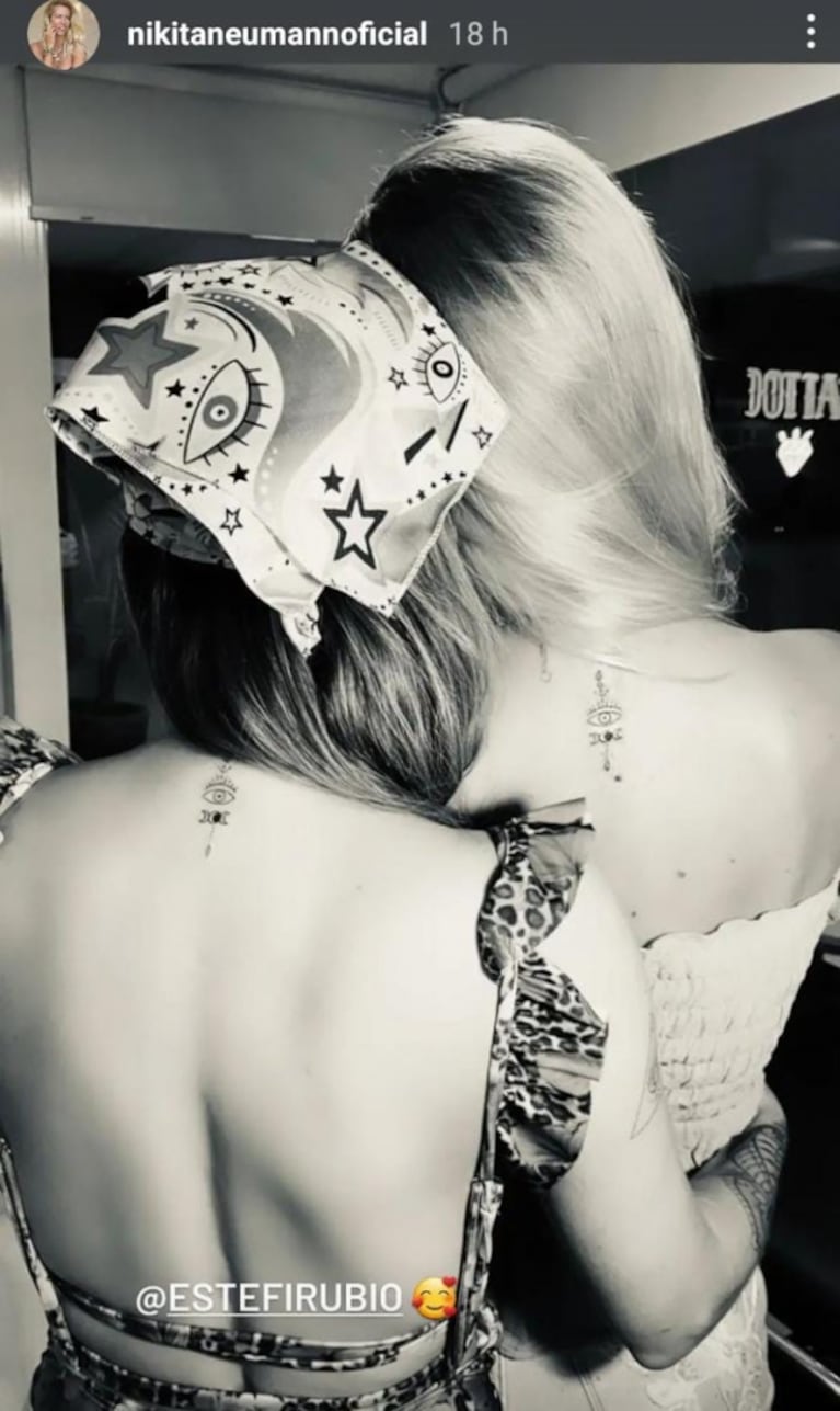 Nicole Neumann mostró el nuevo tatuaje que se hizo con una gran amiga: "Mi tattoo número cuánto"