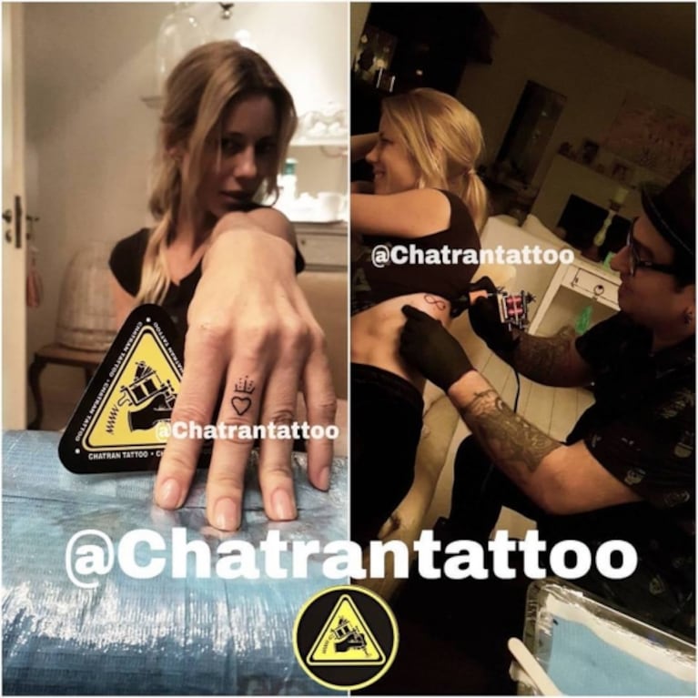 Nicole Neumann mostró su nuevo tatuaje con un fuck you: "Reina del amor y reina del dolor"