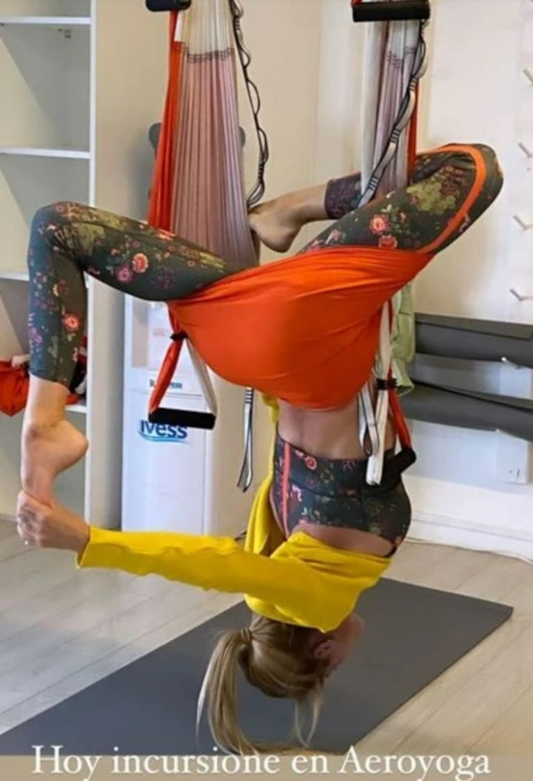 Nicole Neumann practica aeroyoga y explicó de qué se trata esta disciplina