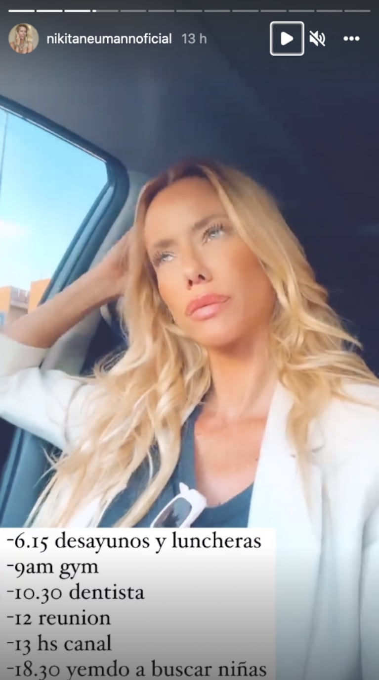 Nicole Neumann reveló en detalle cómo es su rutina diaria: "A las 6.15, desayunos y luncheras"