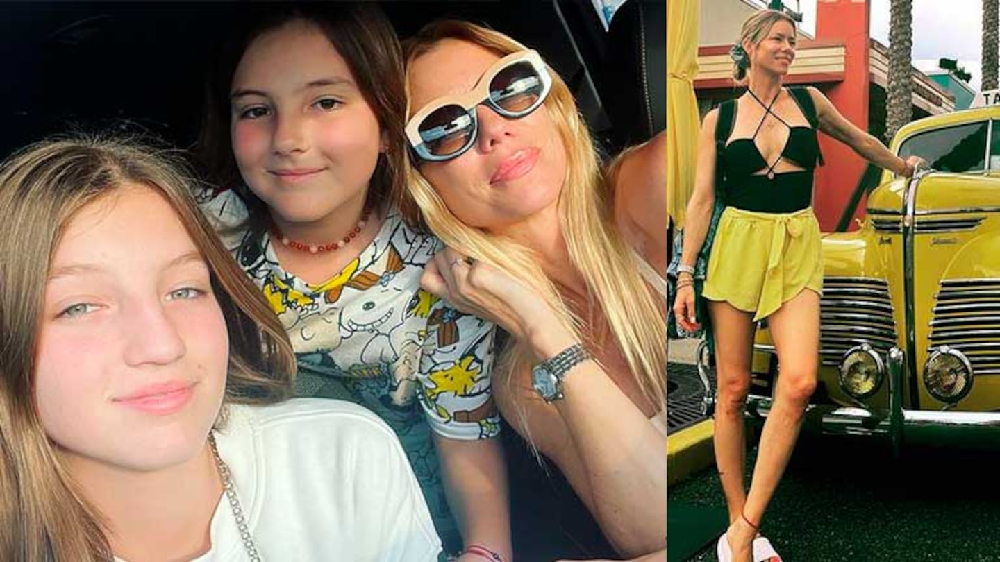 Nicole Neumann se fue a Disney con sus hijas más pequeñas