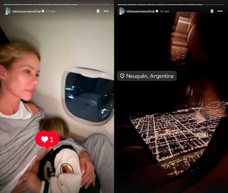 Nicole Neumann se fue de viaje a Neuquén con su hijo Cruz durante el cumpleaños de 15 de Allegra que organizó Mica Viciconte (Foto: Instagram @nikitaneumannoficial)