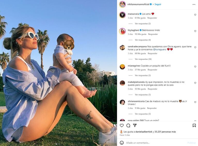 Nicole Neumann sigue recibiendo agravios por no mostrar la cara de su hijo Cruz. (Foto: instagram/nikitaneumann)