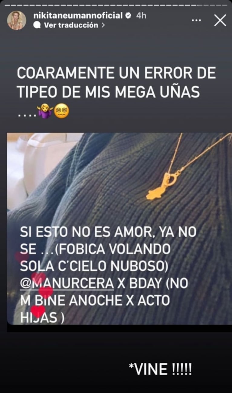 Nicole Neumann sorprendió a Manu Urcera por cumpleaños y viajó al interior para celebrar juntos: "Si esto no es amor ya no sé"