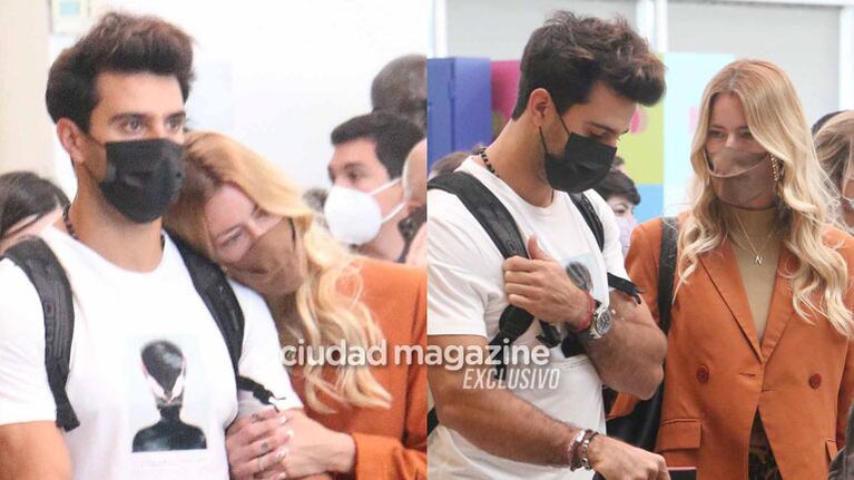 Nicole Neumann y Manu Urcera, súper mimosos antes de volar a Italia: las fotos