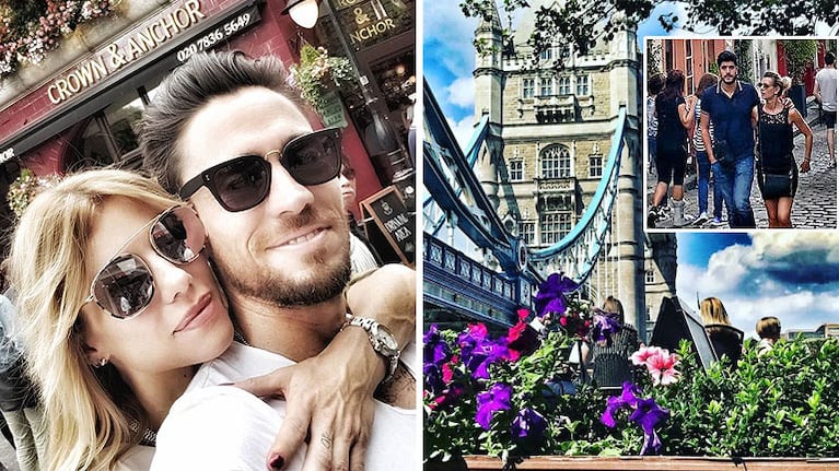 Nicole Neumann y Matías Tasín, enamoradísimos y de novios en Londres. (Foto: Instagram)