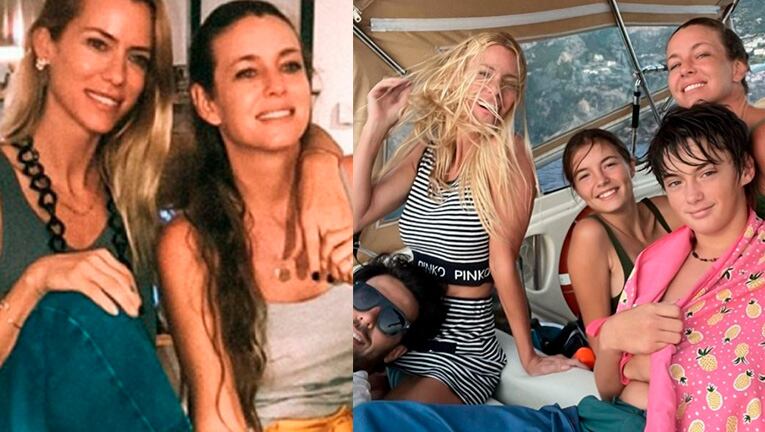 Nicole Neumann y su hermana Geraldine se reencontraron en Italia.