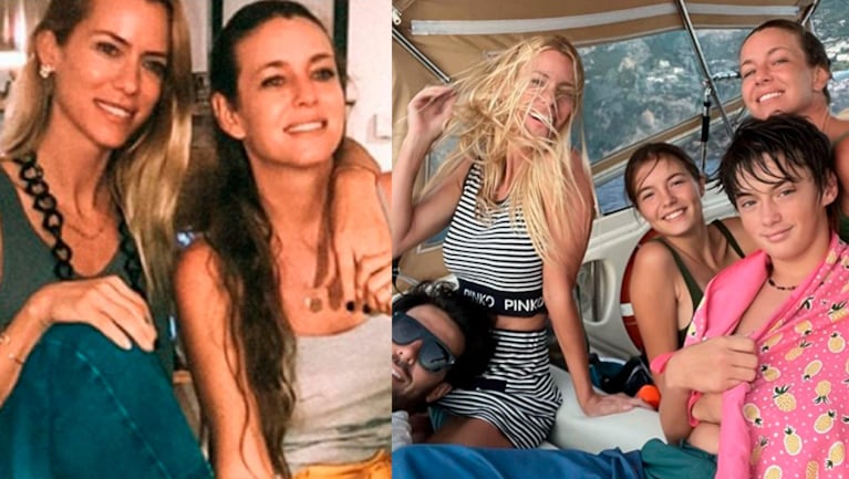 Nicole Neumann y su hermana Geraldine se reencontraron en Italia.