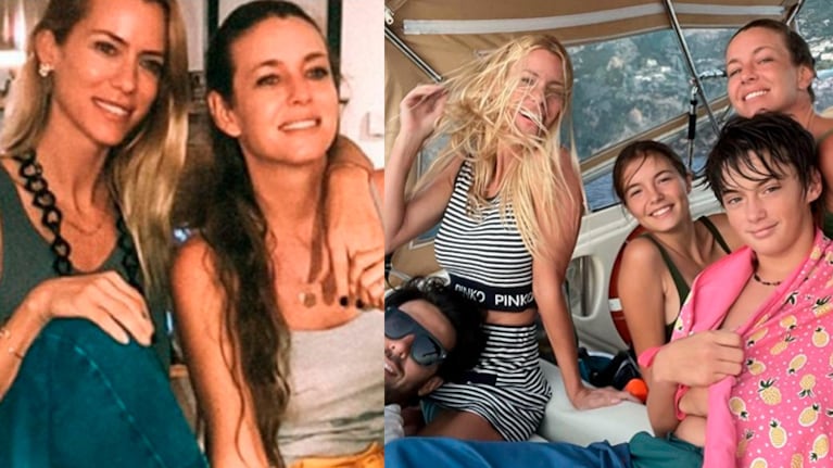 Nicole Neumann y su hermana Geraldine se reencontraron en Italia.