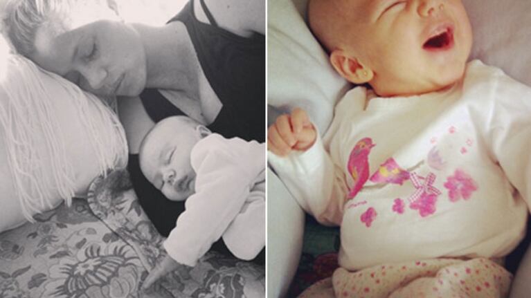 Nicole Neumann y su hija Sienna. (Fotos: Instagram)