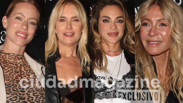Nicole Nuemann, Valeria Mazza y Emilia Attias en el lanzamiento de la cápsula de Cris Morena por Margaria (Fotos: Movilpress).