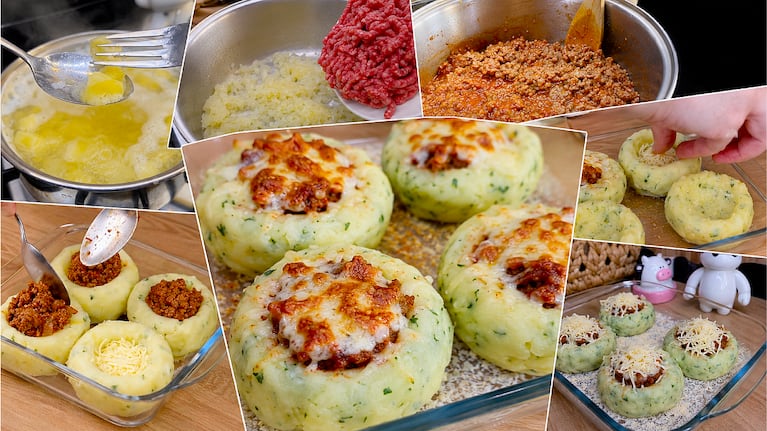 Nidos de pastel de papa, receta