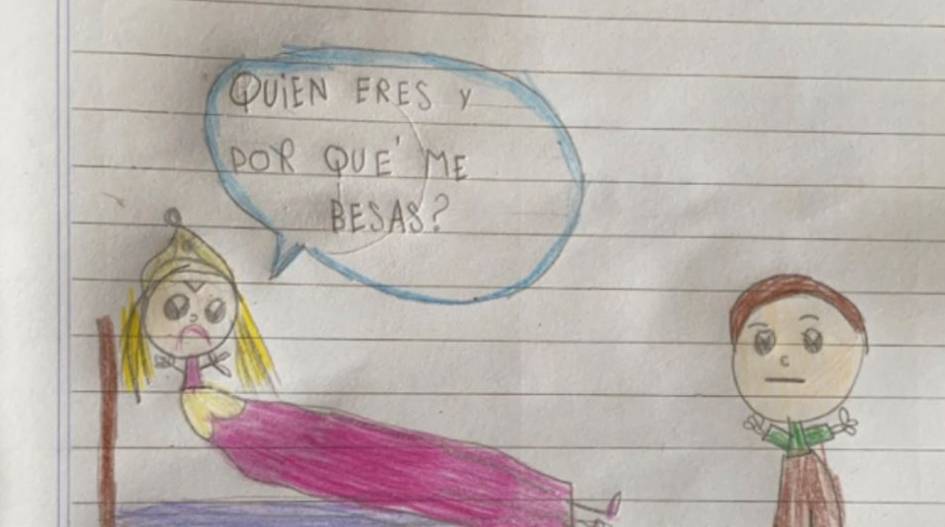 Niña dibuja final alternativo para La Bella Durmiente y es furor