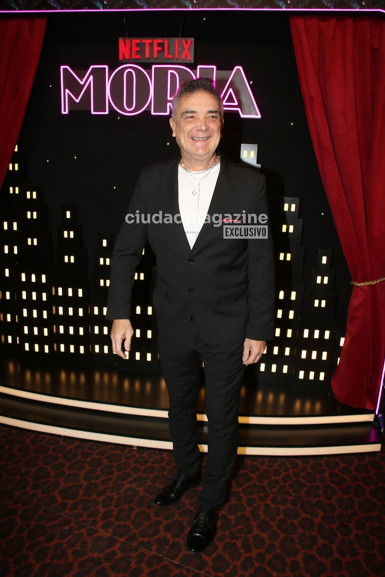 Nito Artaza en el estreno de la serie de Moria Casán (Foto: Movilpress).