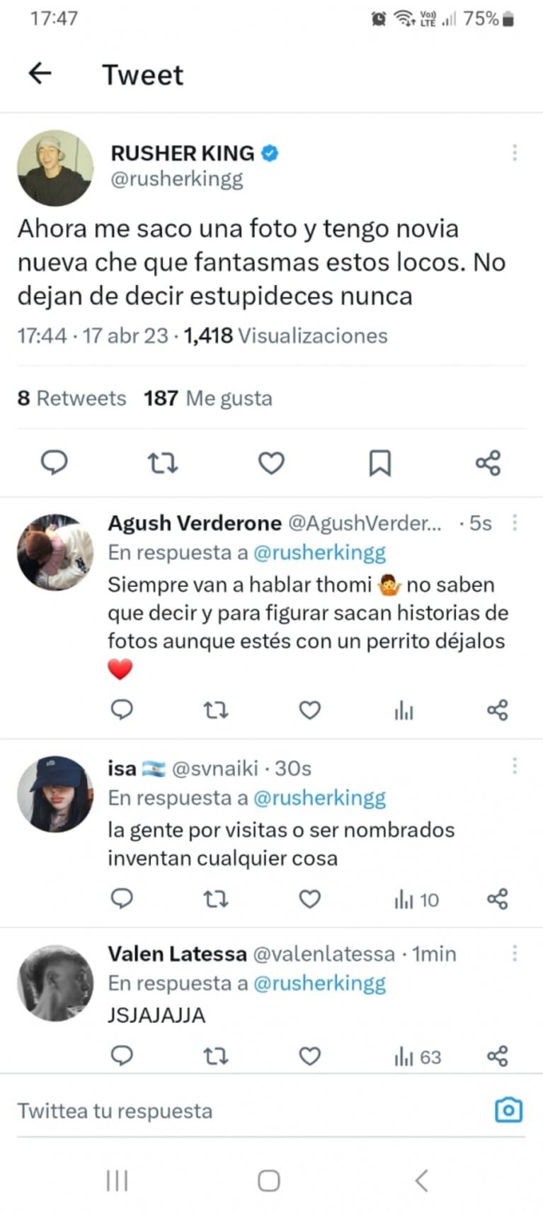 "No dejan de decir estupideces nunca": Rusherking reaccionó con furia por el rumor de romance con Miss Uruguay