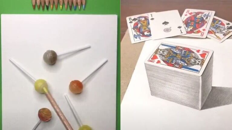 No son objetos reales, son dibujos en 3D creados por Vladyslav Baranov, el artista viral de TikTok