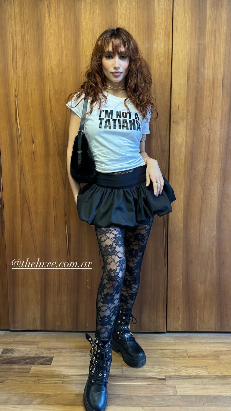 "No soy una Tatiana", la remera de Melody Luz | Créditos: Instagram @melodyluz