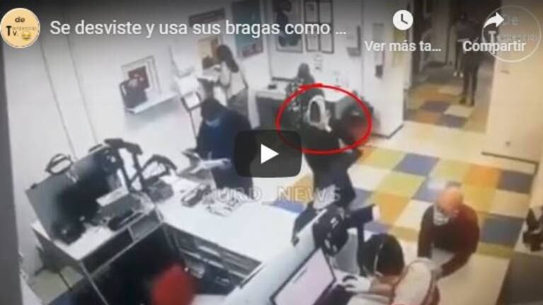 No tenía barbijo, se desnudó y usó su bombacha como tapaboca