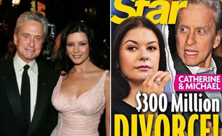 ¿No va más? Michael Douglas y Catherine Zeta-Jones estarían separados. (Fotos: Web y Star)