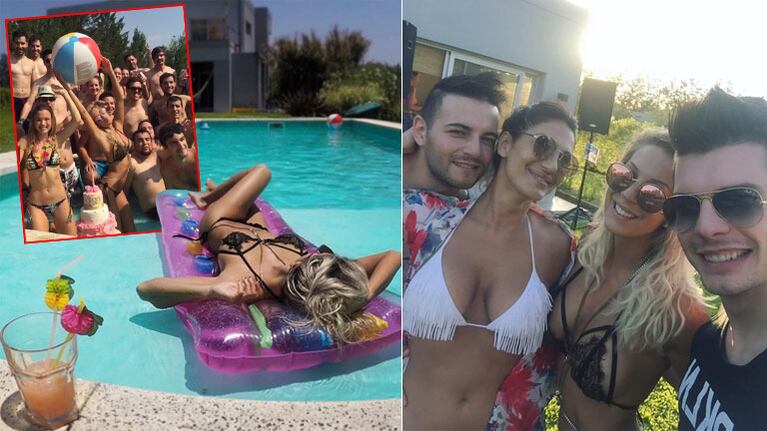 Noelia Marzol festejó su cumpleaños con una pool party: chapuzones, sol y lomazos. (Fotos: Instagram)