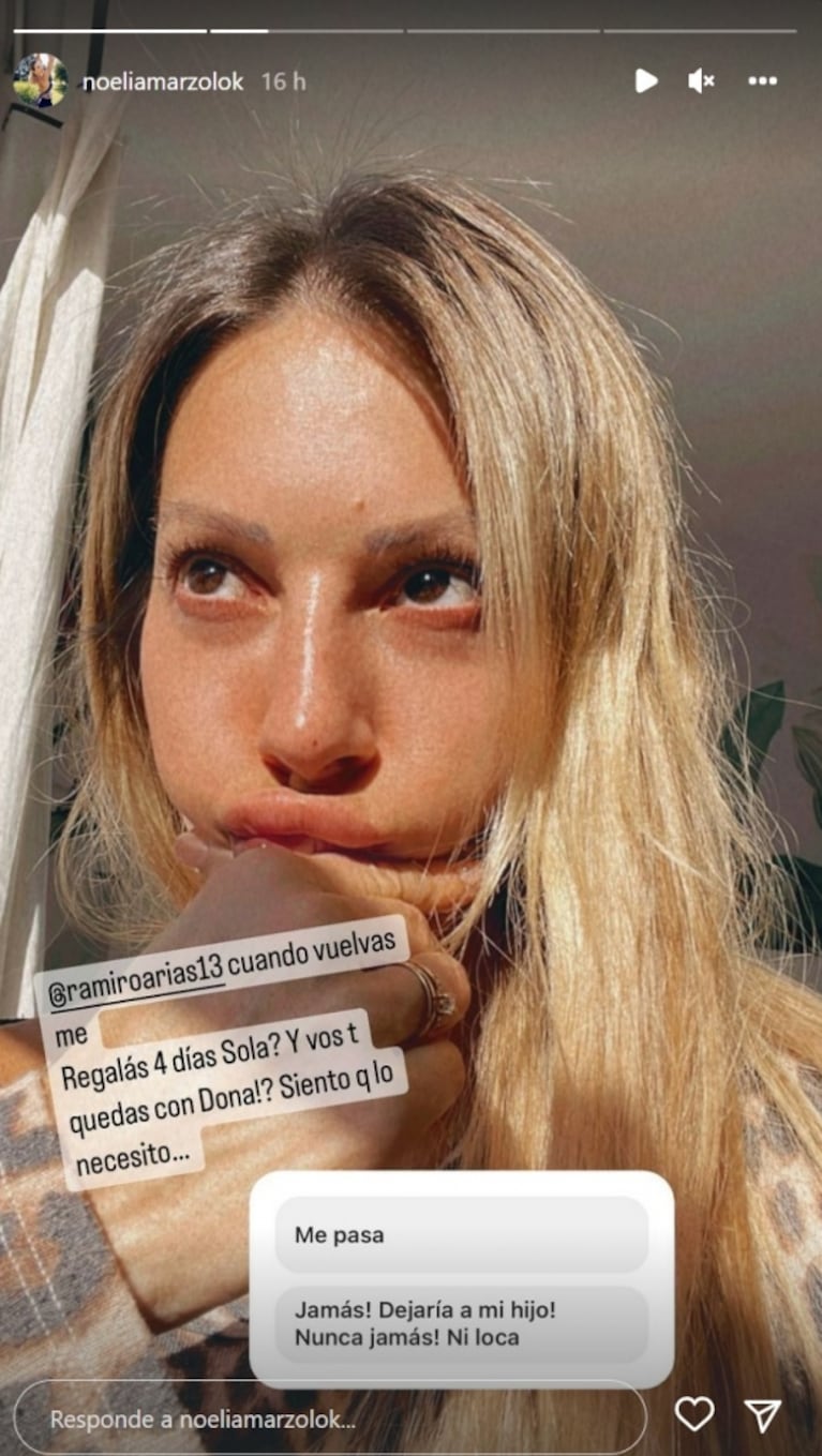 Noelia Marzol sorprendió a su marido con un concreto pedido sobre la vida familiar y la maternidad: "Siento que necesito estar unos días sola"