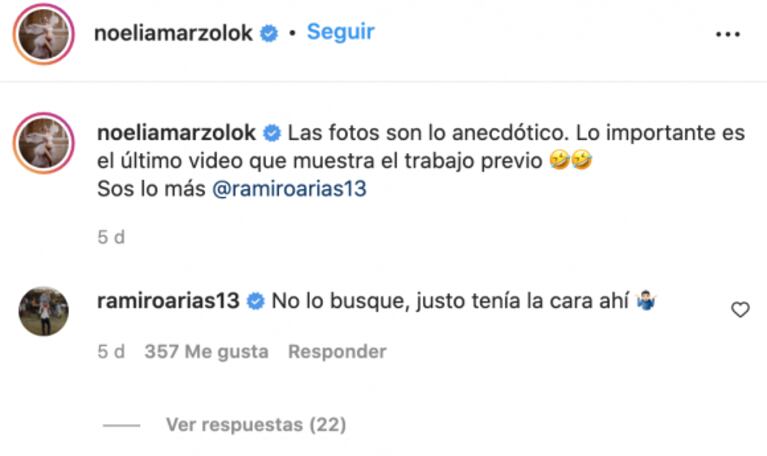 Noelia Marzol y su marido hicieron una audaz sesión de fotos: "Justo tenía la cara ahí"
