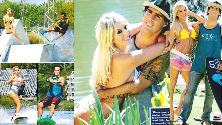 Noelia Marzol y su novio Matías, una pareja extrema (Fotos: revista Caras)