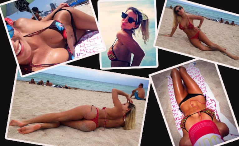 Noelia Marzol y sus selfies playeras más explosivas. (Foto: Twitter)