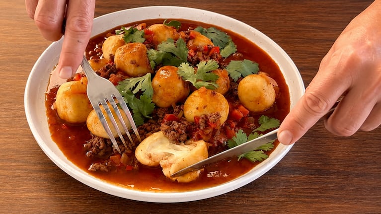 Ñoquis rellenos de muzzarella. Foto: Cucinare TV
