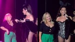 Nora Colosimo, la mamá de Wanda Nara, con Florencia de la Ve en el séptimo aniversario de Sex.