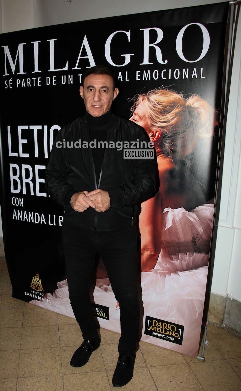 Norberto Marcos en el estreno de la obra de Leticia Brédice (Foto: Movilpress).