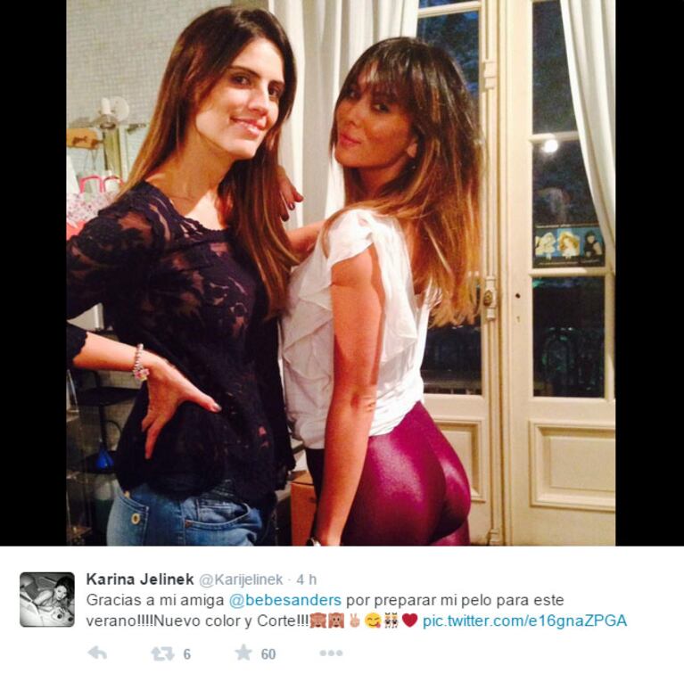 ¡Nuevo color y corte! Karina Jelinek renovó su look (Foto: Twitter)
