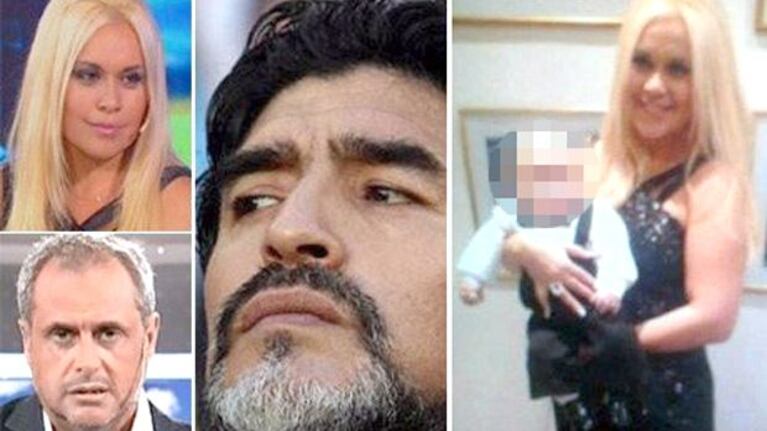 Ojeda y Rial ¿desoyen? la medida cautelar de Maradona: ambos publicaron fotos del bebé