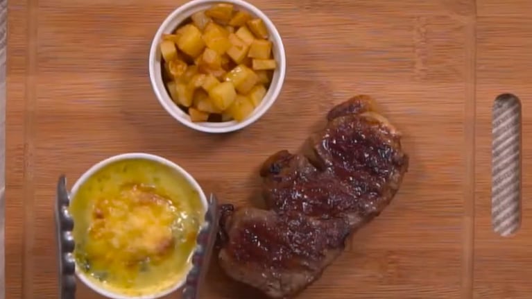 Ojo de bife con espinacas a la crema, una alternativa gourmet para reversionar un corte clásico de la parrilla argentina. 
Foto: Cucinare.TV.