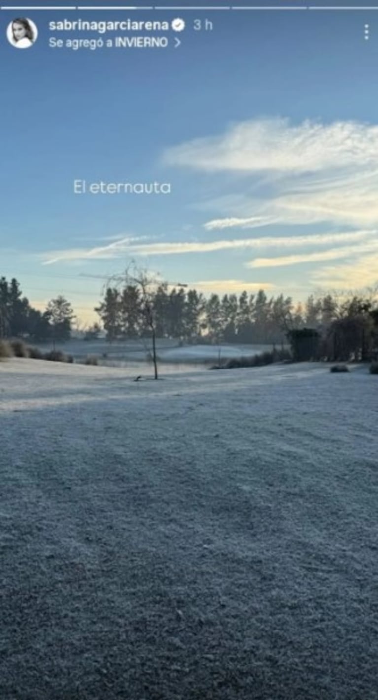 Ola polar en Argentina | Créditos: Instagram @sabrinagarciarena