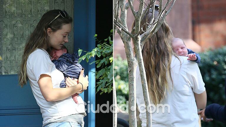 Olivia Wilde, paseos matinales con su beba recién nacida en las calles de Los Ángeles. (Foto: Grosby Group)