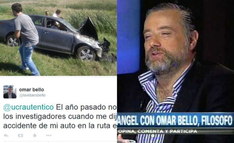 Omar Bello y los dos tweets que despertaron la polémica en las redes sociales. (Foto: Web)