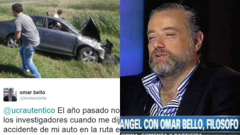 Omar Bello y los dos tweets que despertaron la polémica en las redes sociales. (Foto: Web)