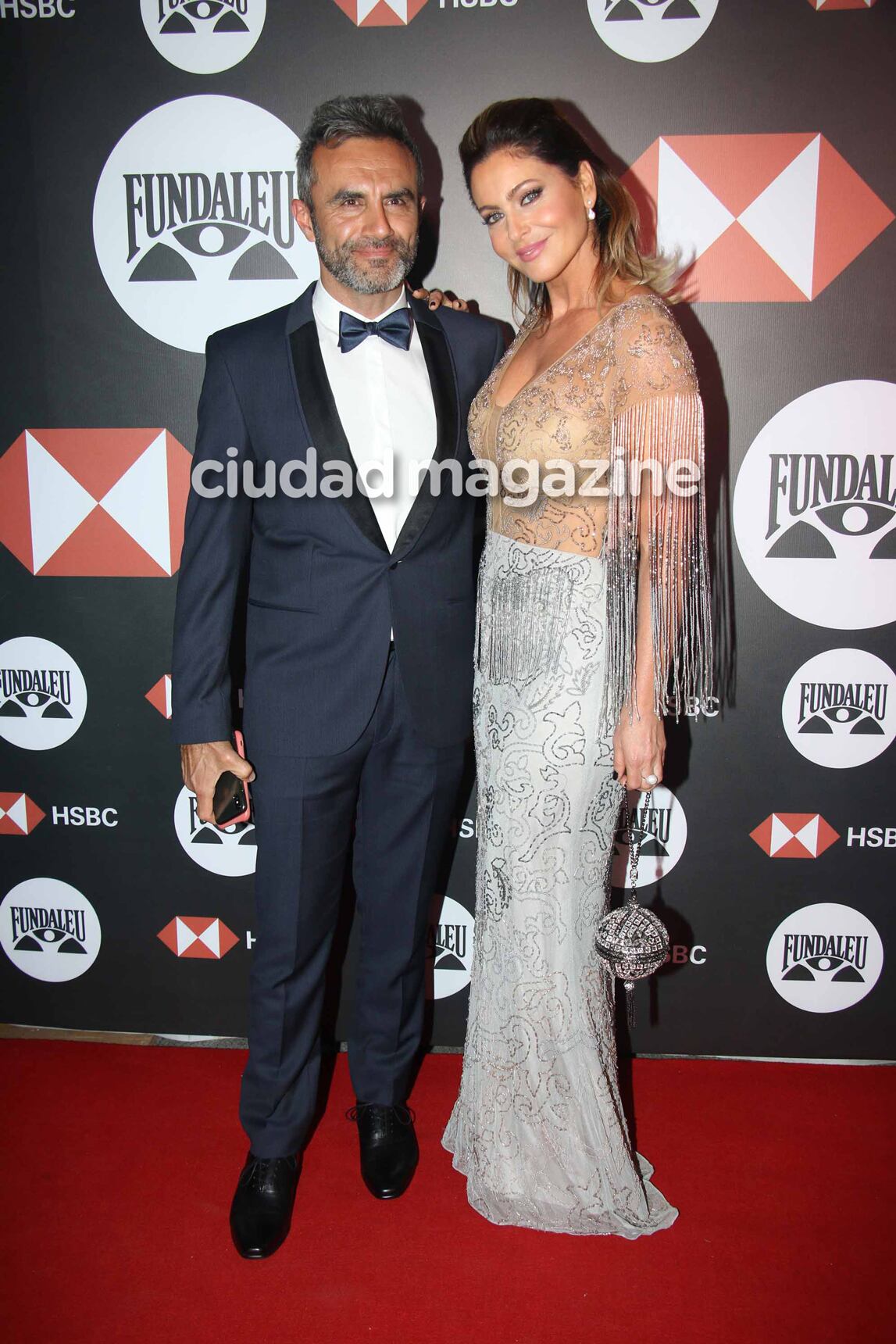 Omar El Bacha y Karina Mazzoco en la gala solidaria de Fundaleu. (Foto: Movilpress)