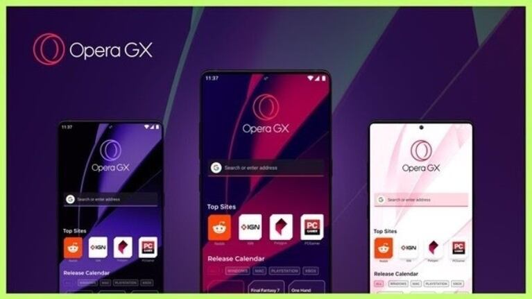 Opera GX Mobile, el navegador móvil específico para jugadores, ya disponible para iOS y Android. Foto:DPA.