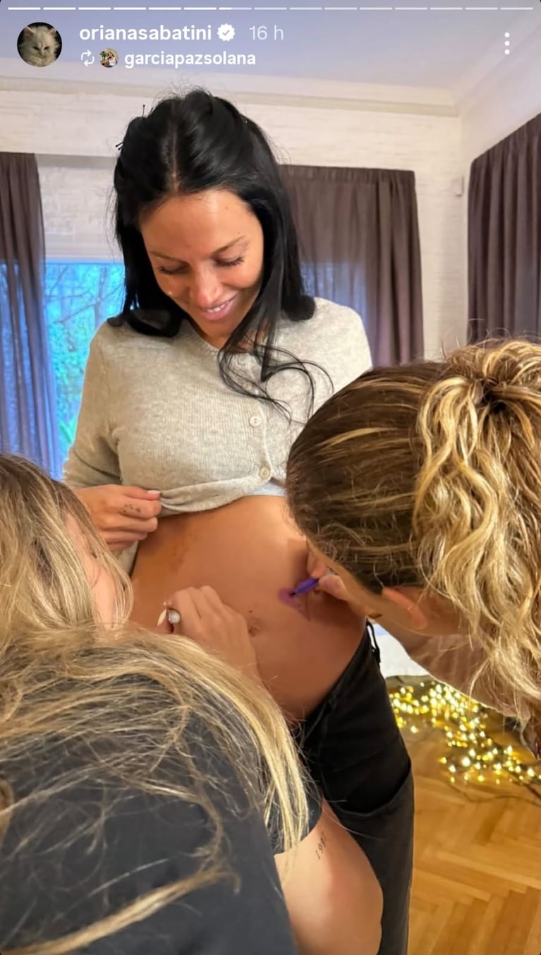 Oriana Sabatini celebró el baby shower de su beba en camino (Foto: Instagram/@orianasabatini).