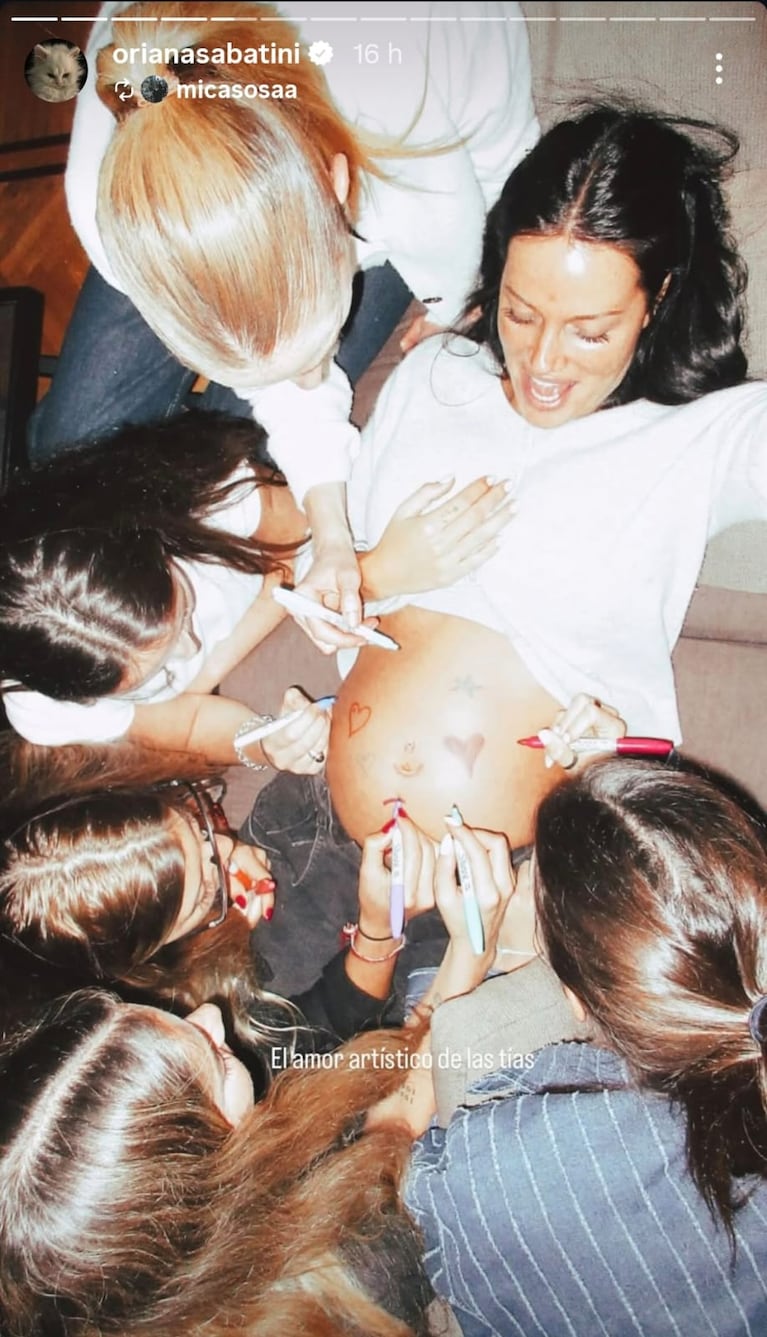 Oriana Sabatini celebró el baby shower de su beba en camino (Foto: Instagram/@orianasabatini).